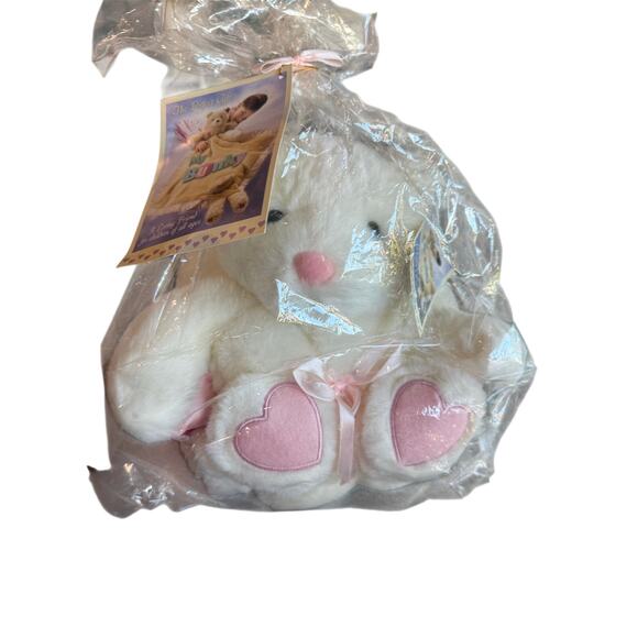 New My Banky Kisses Pink Bear Security Blanket Lovey 28"x28" - Picture 8 of 9